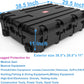 Waterproof Hard Case, 38.5x 29.5 x 11 Inch Rolling Hard Case, Equipment Roller with Wheels,Customizable Foam, for cameras, Camcorder,Drone,Gear, tool,IP67, Inner 32.88" x 23.90" x 8.66"