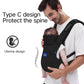 Baby Carrier Newborn to Toddler,Newborn Carrier(7-25lbs) with Head Support, Cozy Baby Wrap Carrier, with Hook&Loop for Easily Adjustable, Soft Fabric (Breathable Black) (All-Black)