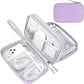 FYY Electronic Organizer, Large Travel Cable Organizer Bag Pouch Electronic Accessories Carry Case Portable Waterproof Double Layers All-in-One Storage Bag for Cable, Cord, Charger, Light Purple