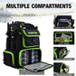 AUMTISC Fishing Tackle Backpack, Fishing Backpacks with 2 Rod Holders, Waterproof Bag Backpack with 4 Tackle Boxes, Rain Cover & Small Insulated Bag, Large Fishing Backpacks for Fish Gear & Equipment