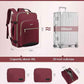 LOVEVOOK Travel Backpack for Women & Men 40L,Airline Approved Carry On Backpack Travel Essentials,TSA Carry on Luggage,Waterproof Personal Item Travel Bag,Suitcase with 3 Packing Cubes,Wine red-Black
