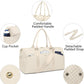 Weekender Travel Duffle Bag for Women - Carry on Bag with Shoe Compartment Overnight Bags with Toiletry Bag Wet Pocket Weekend Traveling Yoga Gym Hospital Bags for Labor and Delivery Beige