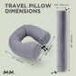 Dot&Dot Twist Memory Foam Travel Pillow for Airplanes - Travel Neck Pillow for Sleeping - Airplane Pillow for Neck Support, Chin, Lumbar and Leg - Adjustable, Bendable Neck Roll Pillow, Steel