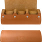 Barton Leather Watch Roll for 3 Watches | Convenient Organizer Case for Travel & Storage | Fits Classic & Smart Watches (Up to 46mm) | Compact, Durable, Lightweight, Stylish - Brown