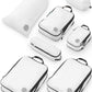 Large Compression Packing Cubes for Travel-Packing Cube Luggage Organizers 7 Piece Set for Checked Luggage-Ultralight, Expandable/Compression Bags by TRIPPED Travel Gear (White/Grey) - Roamly
