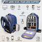 RAINSMORE Camera Backpack Hard Shell for DSLR/SLR Waterproof Camera Bag with Laptop Compartment 15.6 Inch Professional Camera Case with Rain Cover Photography Backpack Bag with Camera Lens Case Blue