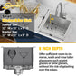 Small Kitchen Sink,15x15 Inch Bar Sink Stainless Steel Drop In Small Kitchen Sink Ideal Choice For Small Space Nice As Toprmount Prep Sink,RV Kitchen Sink With Bottom Grid,Soap Mat And Drain Assembly
