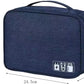 Cable Organizer bag for women or men,Electronic Accessories Carry Case Portable Waterproof Double Layers All-in-One Storage Bag for Cord, Charger, Phone, Earphone (Navy blue)