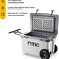 RTIC 52 Quart Ultra-Light Wheeled Hard Cooler Insulated Portable Ice Chest Box for Beach, Drink, Beverage, Camping, Picnic, Fishing, Boat, Barbecue, 30% Lighter Than Rotomolded Coolers
