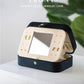 Benevolence LA Plush Velvet Travel Jewelry Storage Box | Earring Organizer with Mirror | Small Case for Women's Accessories | Gift for Mom, Sister, Girlfriend - Ebony