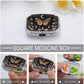 Metal 2 Compartment Pill Organizer Travel Friendly Portable Compact Pill Box Cute Pill Case,for Pocket Wallets Daily Portable Medicine Vitamin Tablet Storage (Butterfly)