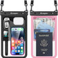 2 Pack Waterproof Phone Pouch - 10in Waterproof Phone Case with Lanyard, IPX8 Cell Phone Dry Bag Beach Cruise Ship Essentials for iPhone 16 15 14 Pro Max, Galaxy S25 S24 Ultra