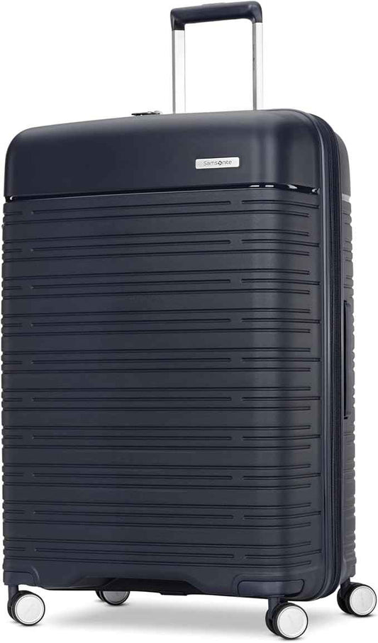 Samsonite Elevation Plus - Large Hardside Luggage - Scratch Resistant Polypropylene Shell, RightHeight™ Adjustable Handle, Integrated AirTag Holder, TSA Lock, WetPak™ Compartment - Midnight Blue