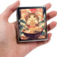 8‑Compartment Metal Pill Box Organizer – Portable Medicine Case 3″×2.6″ | Food‑Grade Dividers | Secure Snap Button Lid | Travel & Gift for Seniors (Ramen Kitty Feast)