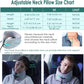Travel Neck Pillow for Airplane, Neck Chin Support, Memory Foam, Machine Washable,Neck Pillow for Airplane Sleeping Car Office Grey M