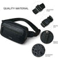 2L Fanny Packs Everywhere Belt Bag Small Fashion Crossbody Waist Pack Faux Leather Waterproof Sling Chest Bag For Women Trendy Black