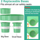 [2 Packs] Kids Car Seat Tray, Travel Tray with Cup Holder for Toddler Baby, Kids Car Seat Food Snack Organizer for Road Trip, Stroller snack Organizer Travel Must Haves (Light Green)