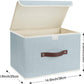 TYEERS Foldable Storage Boxes with Lids 5 Pack Fabric Storage Bins with Lids, Closet Organizers for Clothes Storage, Room Organization, Office Storage, Toys - Aqua Spring