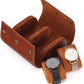 JOYIR Genuine Leather Watch Roll for 2 Watches | Double Watch Travel Case Organizer with Pillows | Portable Storage & Display for Men & Women | Ideal Gift for Father's Day, Birthday