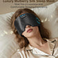 LC-dolida Luxurious Silk Soft Sleep Mask, Sleep Headphones with Bluetooth 5.4 for Side Sleeper, Total Blackout Eye Sleeping Mask for Women and Men, Ideal Gift for Restful Sleep, Travel(Black)