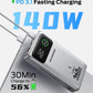 MOVE SPEED 145W Laptop Power Bank, PD 3.1 25,000mAh Fast Charging Portable Charger with 240W Type C Cable, USB C 3-Port with Digital Display Travel Outdoor Charger for iPhone, Dell, MacBook, Galaxy