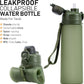 TakeToday Collapsible Water Bottles 20oz, Leak Proof, BPA-Free, Foldable Silicone Travel Water Bottle with Straw Strap for Cycling, Hiking, Outdoors