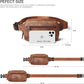 2L Fanny Packs Everywhere Belt Bag Small Fashion Crossbody Waist Pack Faux Leather Waterproof Sling Chest Bag For Women Trendy Brown