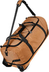 Vomgomfom 32" Soft-Sided Foldable Wheeled Travel Duffel Bag,Expandable 110L to 140L Rolling Cargo Bag with 2 Wheels and Multiple Pockets,Brown - Roamly