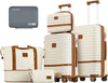 Joyway Expandable Luggage Sets 2 Piece Carry on and Check,Hardside Suitcase with Spinner Wheels and TSA Lock (White,13/20/24)