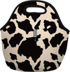 Sok It LunchTote Zippered Bag Insulated Neoprene Caddy (Cow Print, Large 4.5 Quart Lunch Tote)
