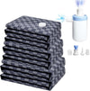 Vacuum Seal Bags for Clothing Travel w/Wireless Pump, Space Saver Vacuum Storage Organizer Bag for Luggage, Seal Compression Packing Bags for Clothes & Blankets 6 Pack (Compression bag)