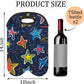 Neoprene Wine Tote, Bottle Carrier Gag Insulating Neoprene Thicker, Insulated Wine Bag for Travel Holds Two Bottles, Bottle Carrier Bags Protect the Bottles, Colorful Stars