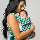 Mabē Monarch Ergonomic Baby Carrier – Premium Cotton Soft Structured Newborn to Toddler Carrier with Hip-Healthy Design, 3 Carry Positions (7-35lbs), Lightweight & Breathable (Evergreen Check)