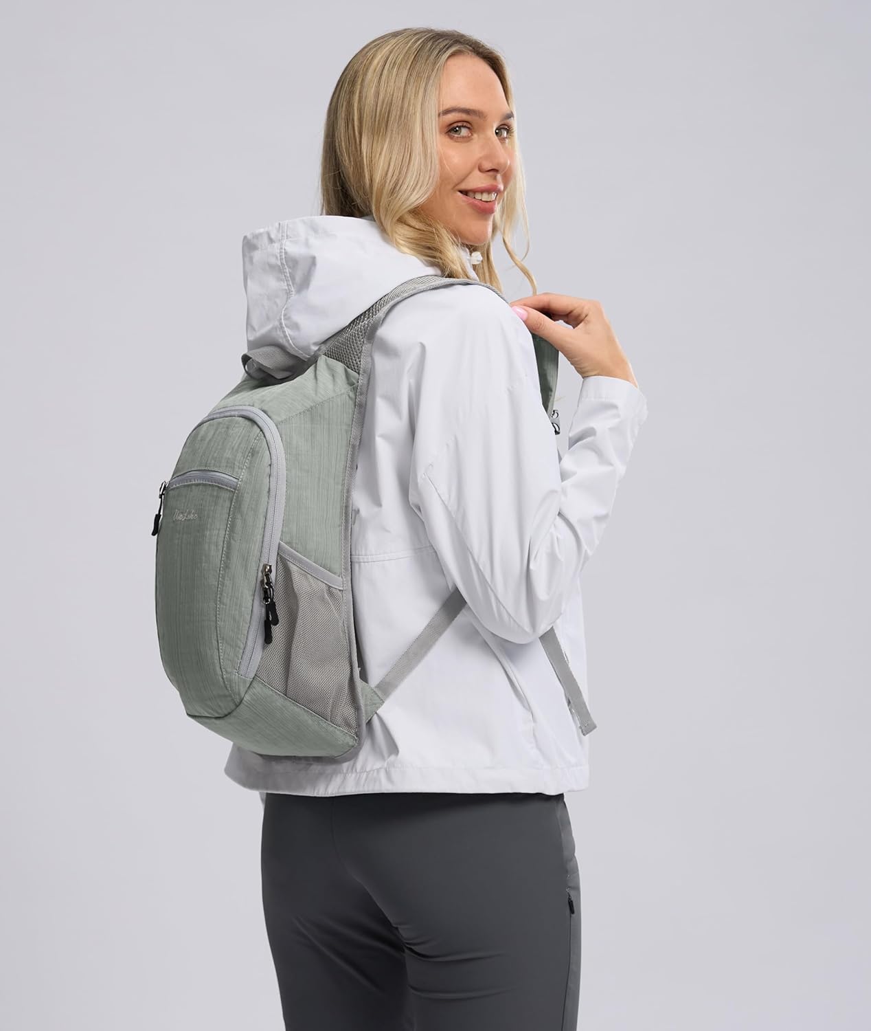 10L Small Hiking Backpack Travel Daypack Lightweight Packable Back Pack for Women Men(Light Grey) - Roamly