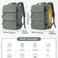 Vacuum Backpack With Vacuum Compression,Expanded Travel Laptop Backpacks For Women Men,Carry On Backpack Vacpack Backpacks With Pump Seal Packing, Personal Item Travel Bag Olive Green - Roamly