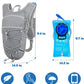 Lightweight Hydration Backpack 2L Water Bladder Pack for Running, Cycling, Hiking – Anti-Theft Water Backpack with Phone Holder, Trekking Pole Holder & Reflective Strips for Men & Women