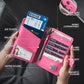 VULKIT Passport Holder with Airtag Holder RFID Blocking Passport Wallet Travel Leather Passport for Women(Rose)