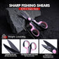 Goture Fishing Tool Kit,Fishing Pliers,Fillet Knife with Sheath,Fish Lip Gripper,Fish Hook Remover,Lanyard,Line Scissors,Sharpener,Stainless Steel Soap,Saltwater Gear Kit,Red/Pink,Gifts for Men/Women