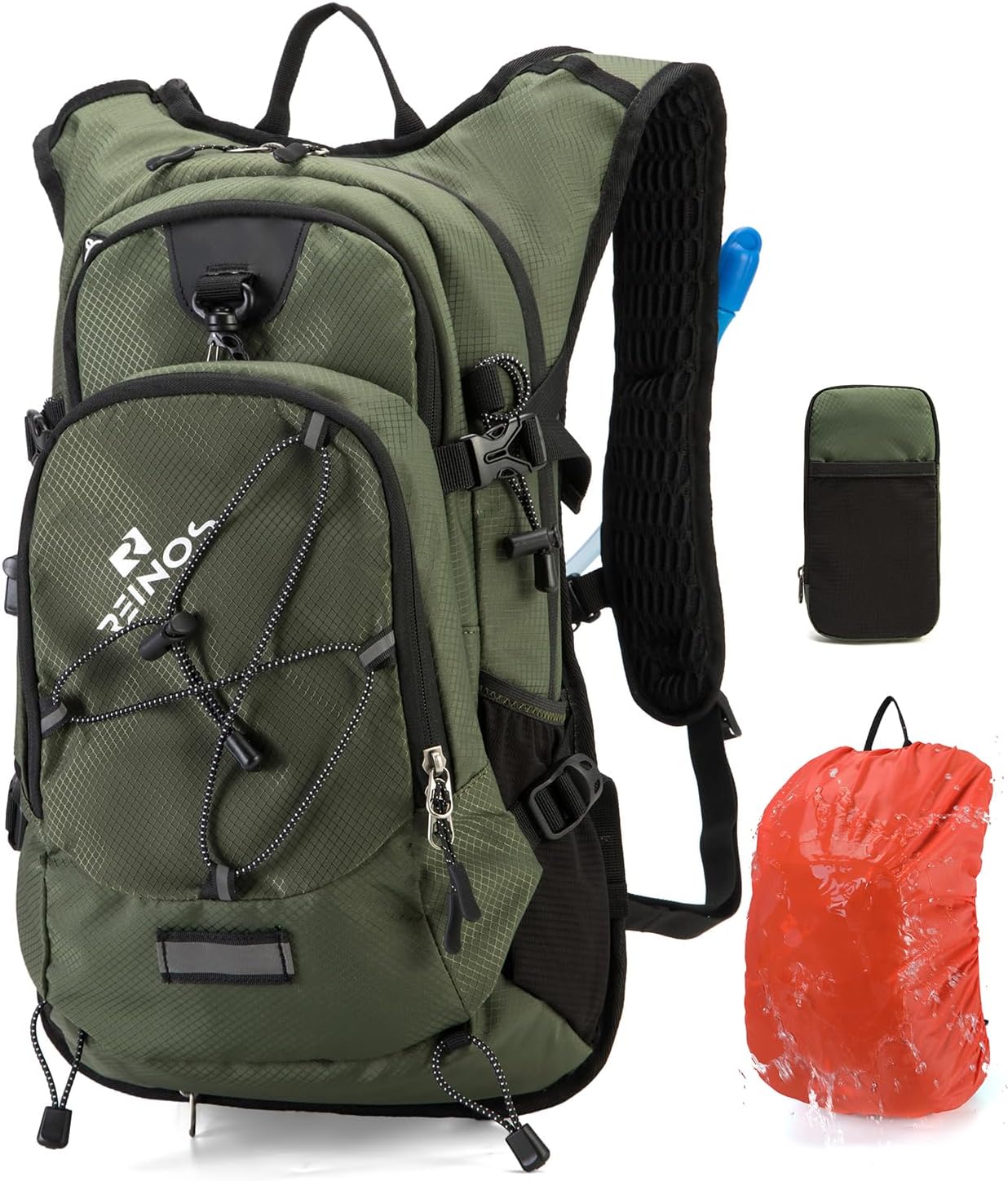 Hydration Backpack Pack with 2L Water Bladder 18L Hiking Backpack Women Men Lightweight Hydropack Insulated Daypack for Biking, Running, Festival - Roamly