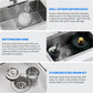 POPFLY 23×18 Inch Drop in Workstation Kitchen Sink, Handmade 18-Gauge 304 Stainless Steel Sinks Topmount 9-Inch Deep Single Bowl Modern Overmount Small Kitchen Sink with Cutting Board