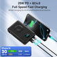 Magnetic Portable Charger for iPhone with Built-in Cables, 6-in-1 10800mAh Power Bank with iWatch Charger & LCD Display,25W PD Fast Charging Battery Pack for Magsafe,iPhone 16/15/14/13/12,Apple Watch
