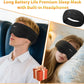 Bluetooth Sleep Mask HF016 Sleep Headphones with Detachable & Washable 3D Contoured Eye Mask, Integrated Adjustable Hook-and-Loop Eye Masks for Sleep, Perfect for Men/Women/Teens Sleep Gifts