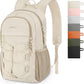 ZOMFELT Hiking Backpack for Women Men, 25L Lightweight Packable Backpacks for Trip, Water Resistant Small Travel Backpack, Foldable daypack for Hiking, Walking, Cycling, Camping, Beige - Roamly