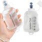 GYGYL Soft Flask, TPU Collapsible Soft Water Bottle for Hydration Pack, Running Vest, Leak-Proof Folding Water Bottle for Hiking Cycling Climbing Jogging-150ml White, 2pcs