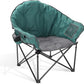 ARROWHEAD OUTDOOR Oversized Heavy-Duty Club Folding Camping Chair with Pocket, Cup Holder, Portable, Padded, Moon, Round, Saucer, Supports 330lbs, Carrying Bag