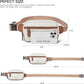 2L Fanny Packs Everywhere Belt Bag Small Fashion Crossbody Waist Pack Faux Leather Waterproof Sling Chest Bag For Women Beige