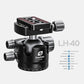 Leofoto Professional Camera Tripod, 63.4" Compact Carbon Fiber Tripod for DSLR Video Camcorder, 3 Leg Sections, 360° Ball Head, Max Load 20KG/44Lb (LS-323CX+LH-40)