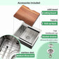 Kitchen Sink, 21 x 20 x 10 Drop in Kitchen Sink 16 Gauge Stainless Steel Kitchen Sinks Single Bowl Workstation Sink with Cutting Board