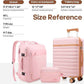 UKEIN Luggage Sets 3 Piece, PC Hardside Carry On Luggage 24 Inch With Spinner Wheels with TSA Lock, Large Suitcase Set With Travel Backpack (Pink, 3 piece set (24inch))