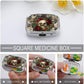 Metal 2 Compartment Pill Organizer Travel Friendly Portable Compact Pill Box Cute Pill Case to Hold Vitamins,Fish Oil,Supplements,Meds,Tablet for Purse,Pocket. (Skull)